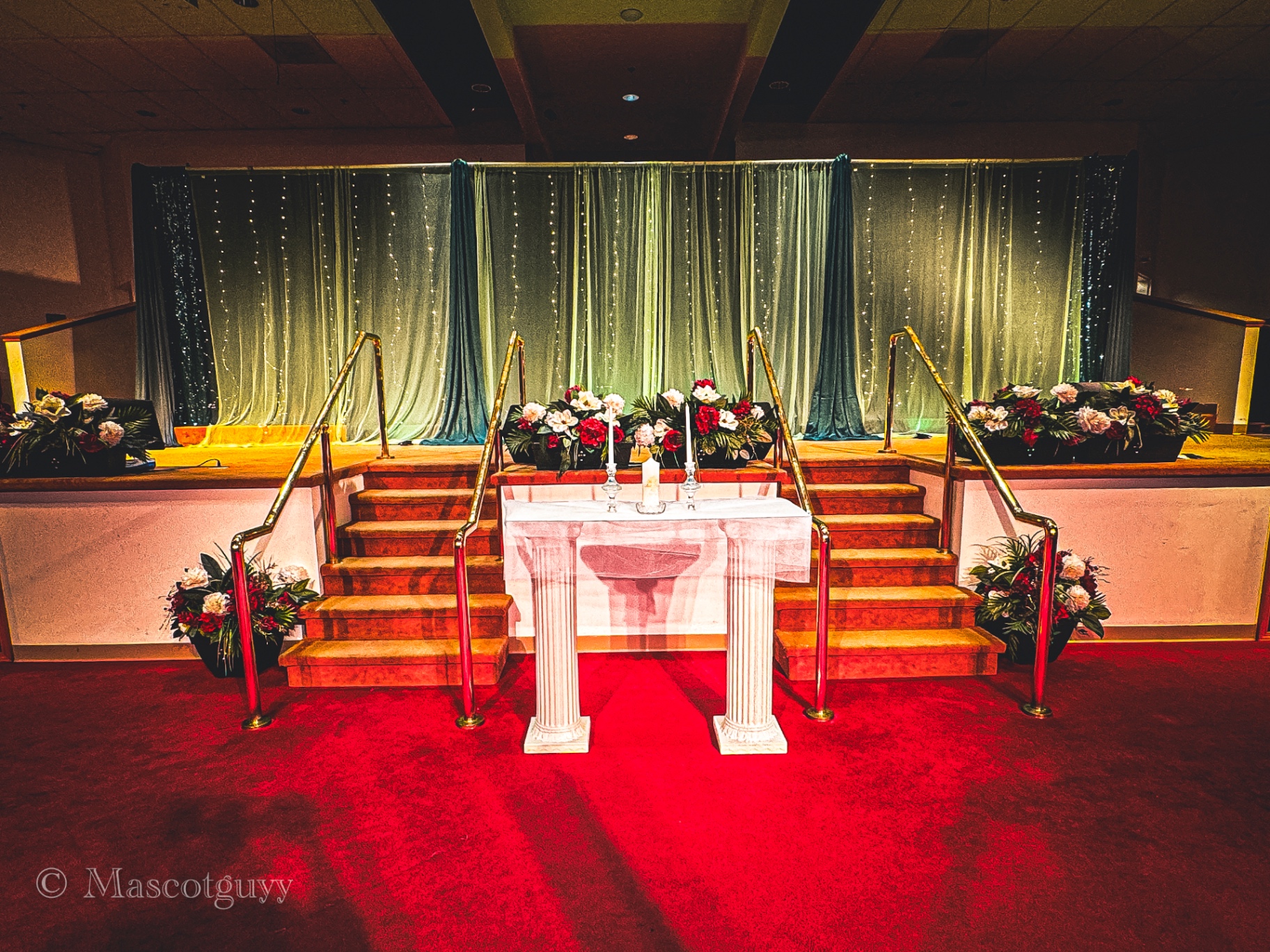 Sequin & Fairy Light Altar — Draping event by Good Time Mascots