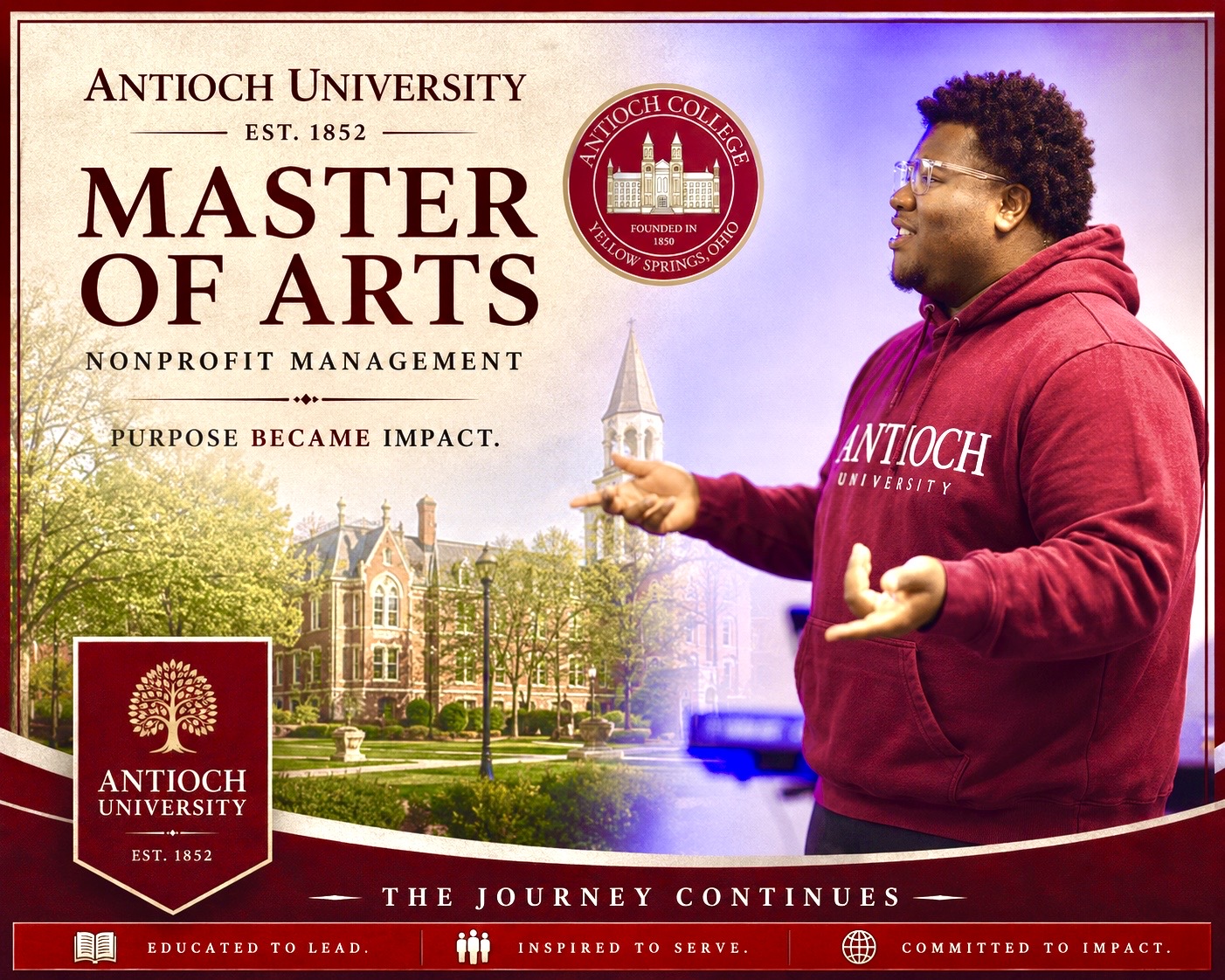 Custom master's degree celebration graphic — Graduations by Good Time Mascots in Columbus, Ohio